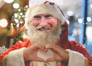 ¿Qué famoso se esconde detrás del disfraz de Papá Noel?