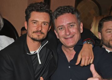 Orlando Bloom y Alejandro Agag en las carreras