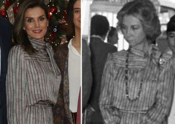 La reina Letizia y doña Sofía, el mismo vestido 34 años después