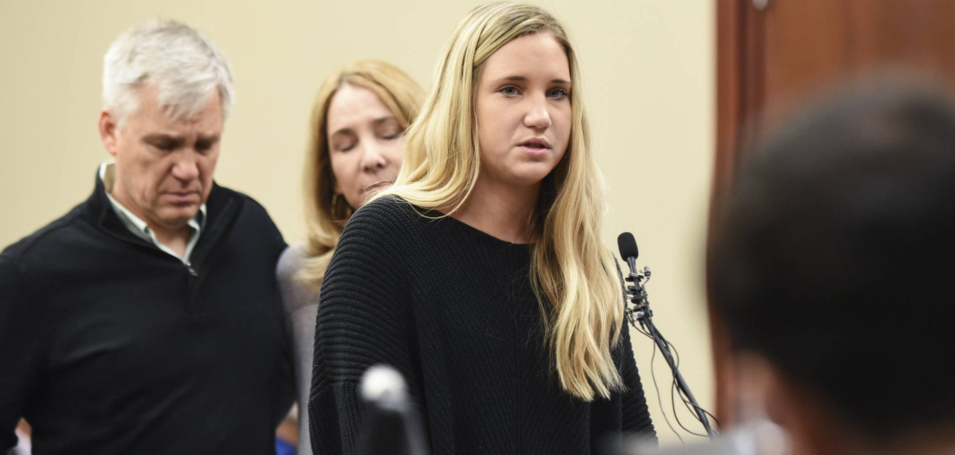Anna Dayton durante su testimonio contra Nassar.