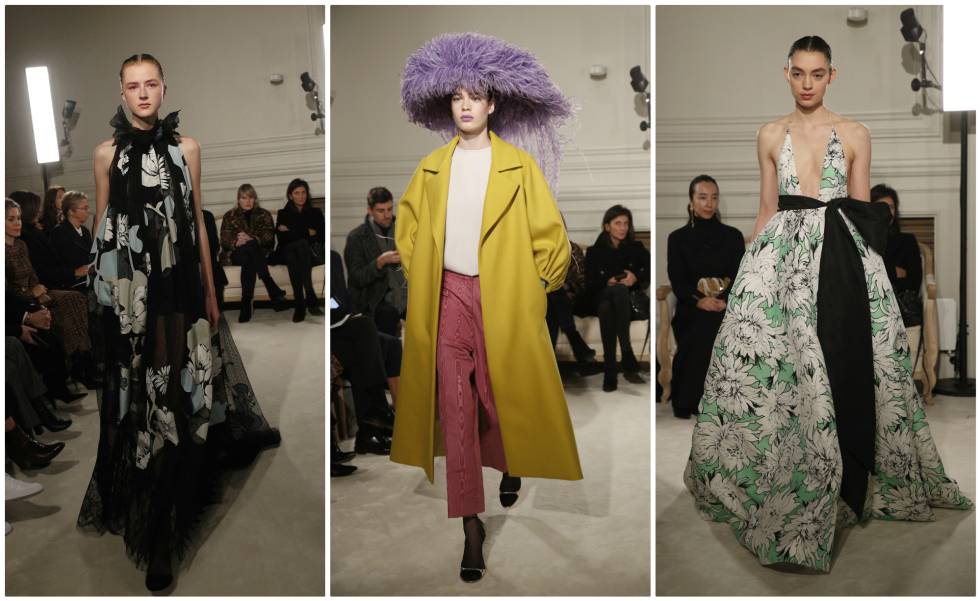 Tres de los diseños de alta costura de Pierpaolo Piccioli para Valentino.