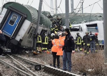 Descarrila un tren en Milán