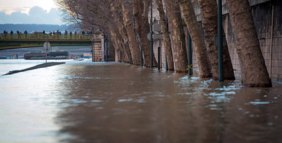 Inundaciones en París por la crecida del Sena