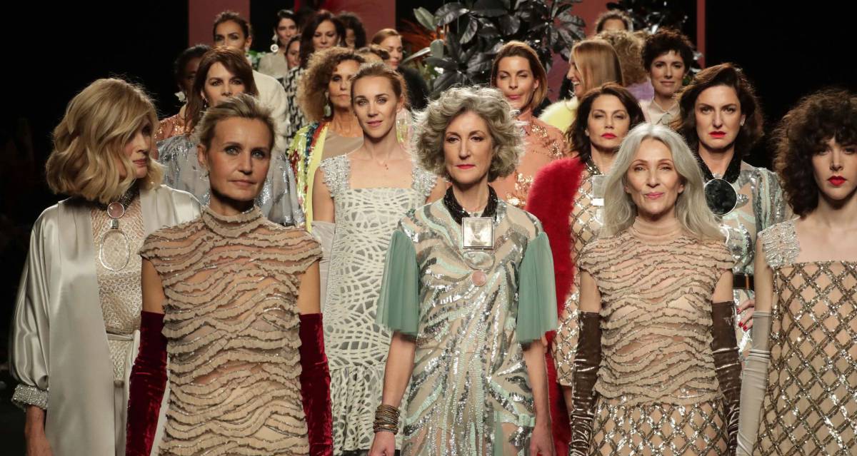 Clientas, familiares y amigas en el desfile de Juan Duyos de este viernes en la MBFWM.