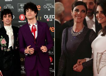 Los hombres animan la alfombra roja