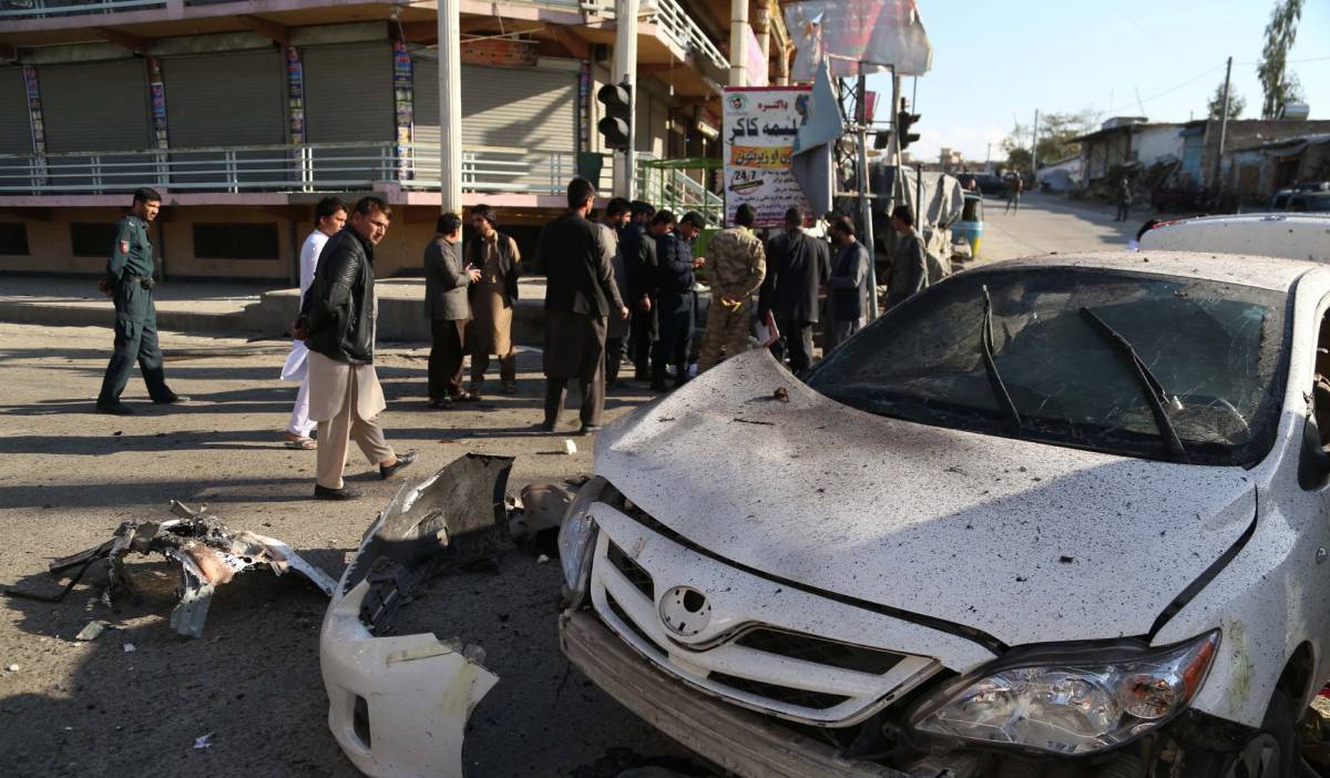Atentado terrorista en Jalalabad (Afganistán), el pasado miércoles.