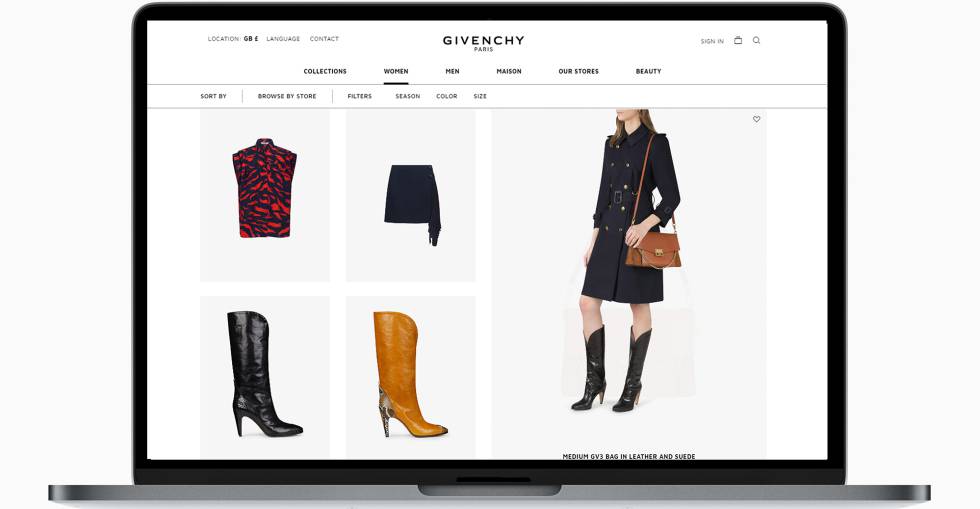 Givenchy, al alcance de un ‘click’
