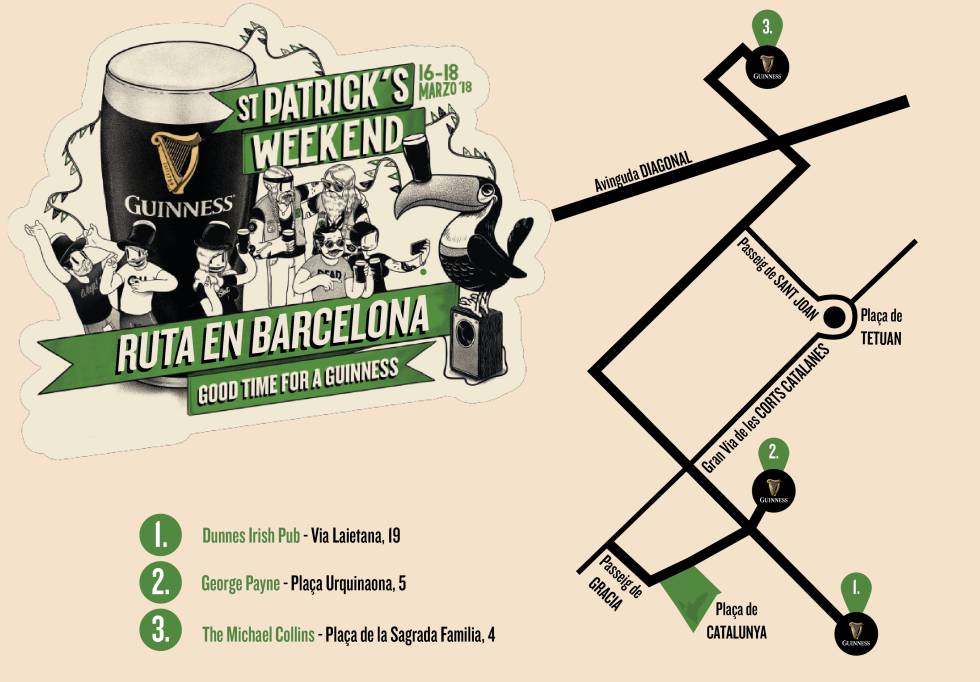 Cinco rutas para celebrar San Patricio en España