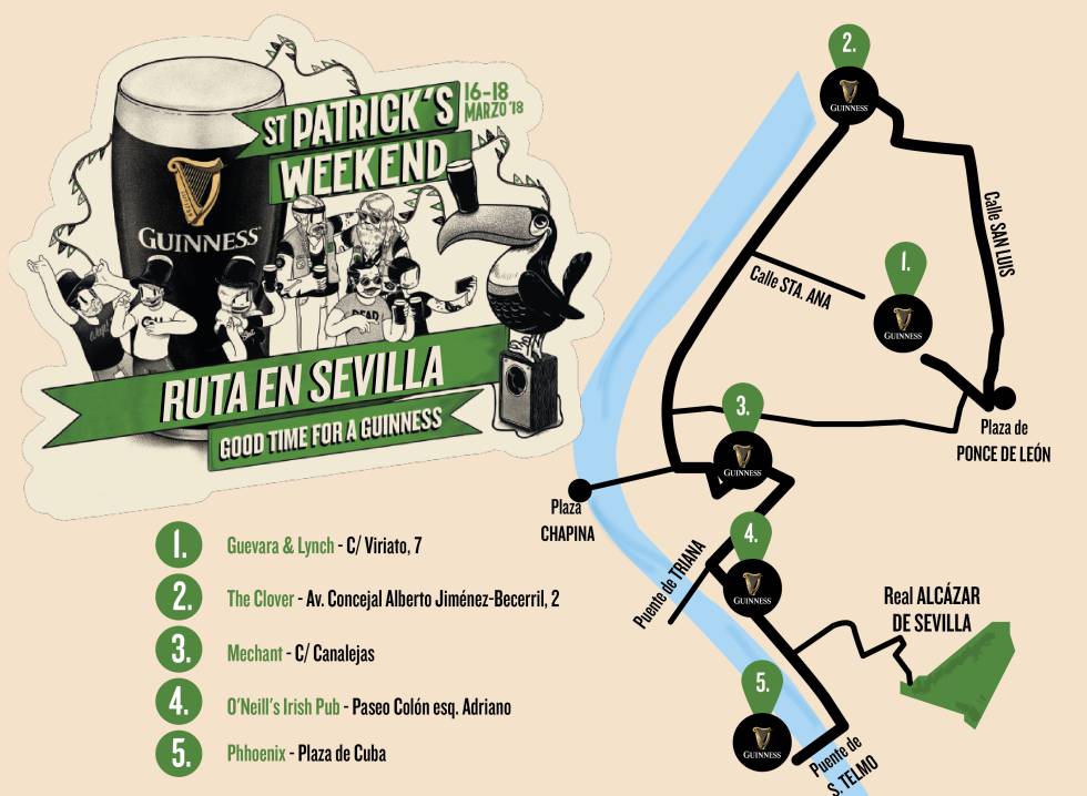 Cinco rutas para celebrar San Patricio en España