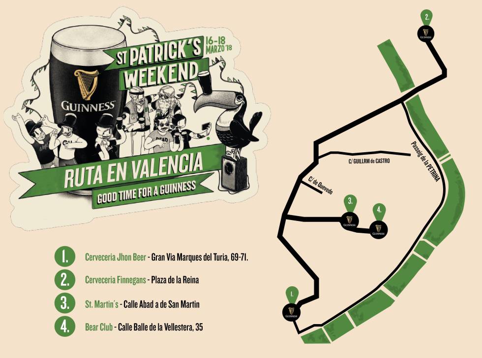 Cinco rutas para celebrar San Patricio en España