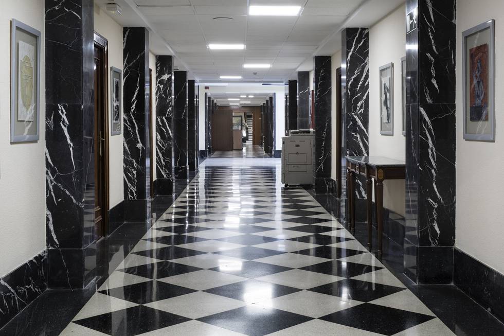 Pasillo del ministerio de la Presidencia, en el llamado edificio Inia.