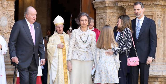 The Spanish royal family on Sunday.