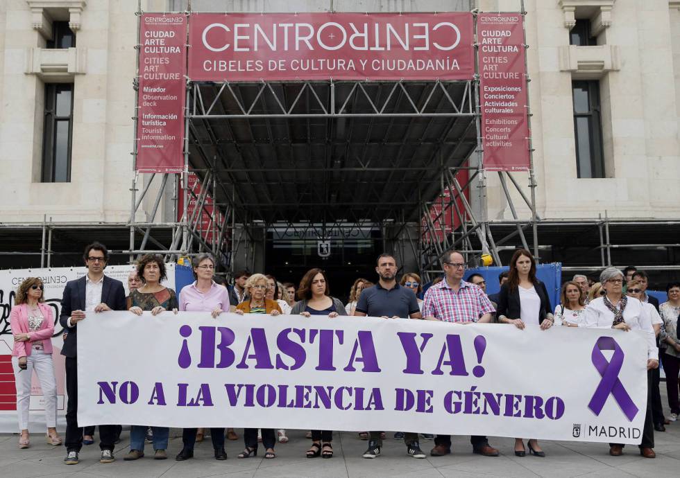 A Madrid protest against gender violence in May 2017.