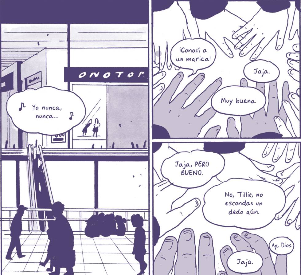 Haz click en la imagen para ver la viñeta completa. Una de las viñetas de 'Piruetas', de Tillie Walden.