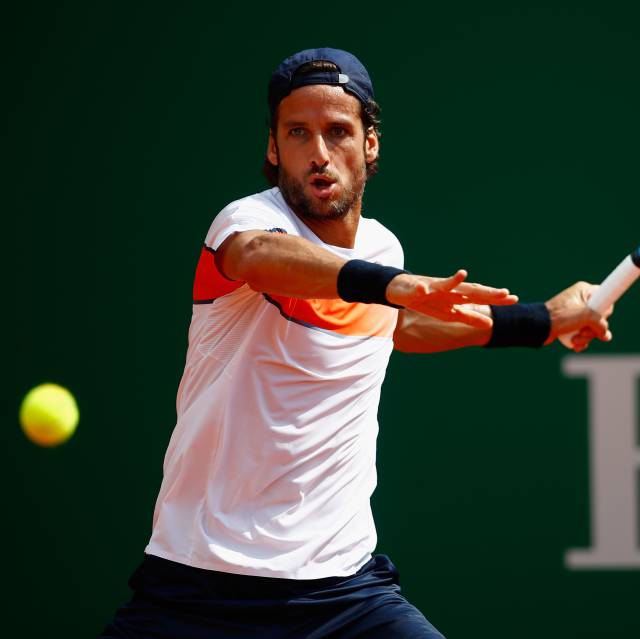 Feliciano López jugando en Montecarlo.