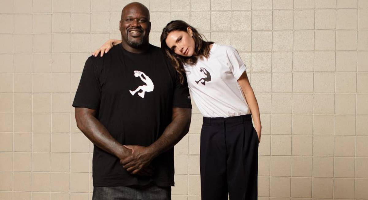 Shaquille O’Neal y Victoria Beckham.