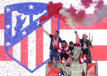Las celebraciones del Atlético de Madrid tras ganar la Europa League, en imágenes