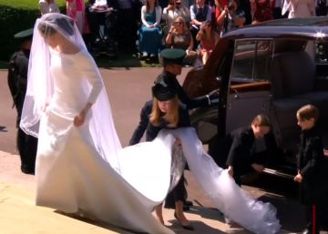 Así ha sido la llegada de Meghan Markle y de Enrique de Inglaterra al castillo de Windsor