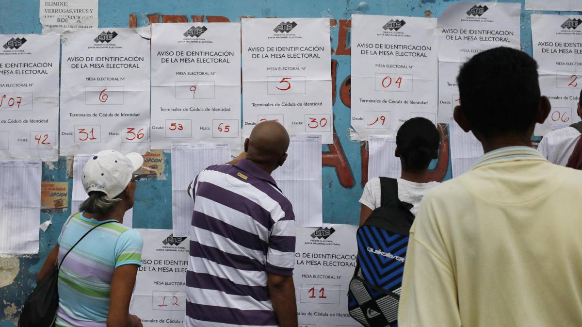 Centro de votación en Venezuela.