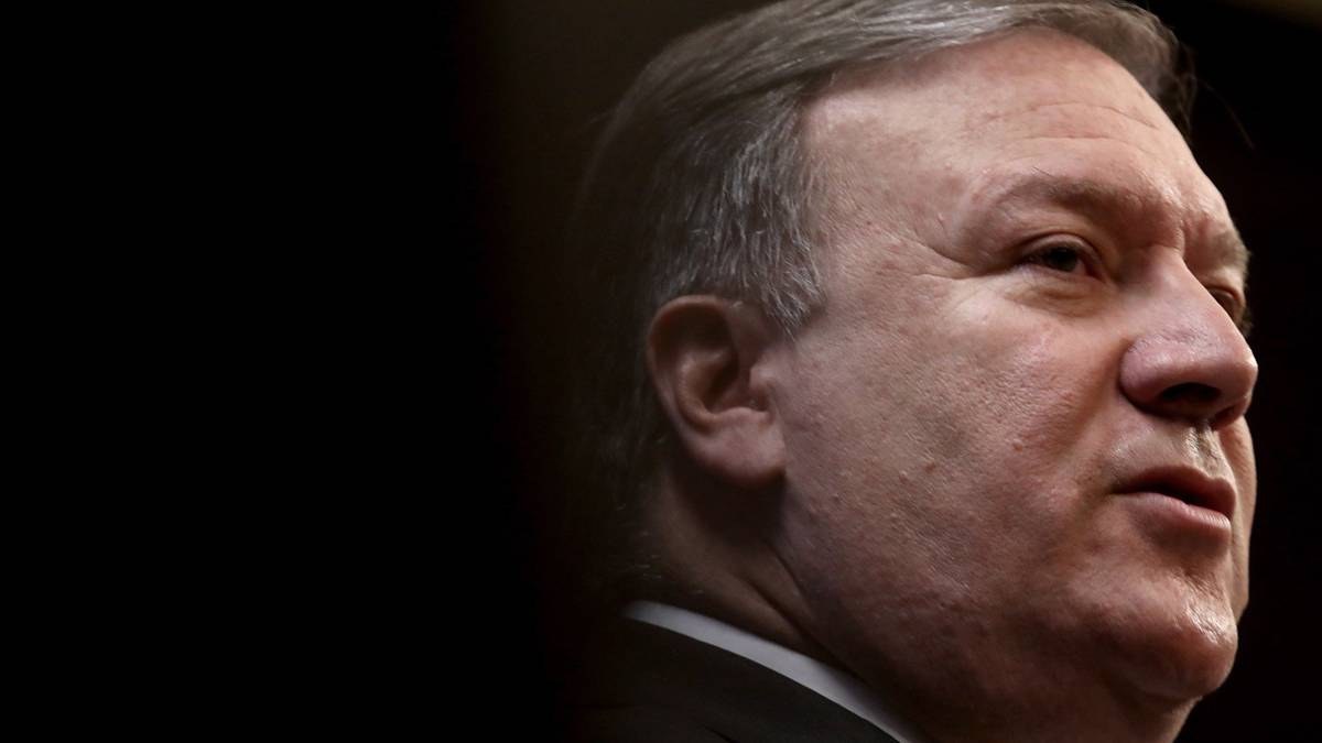 El secretario de Estado, Mike Pompeo, en la Heritage Foundation.