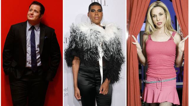 Chaz Bono, EJ Johnson y Alexis Arquette.