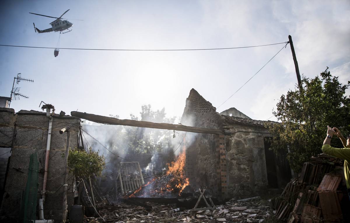 Estado en el que ha quedado la vivienda afectada por la explosión.