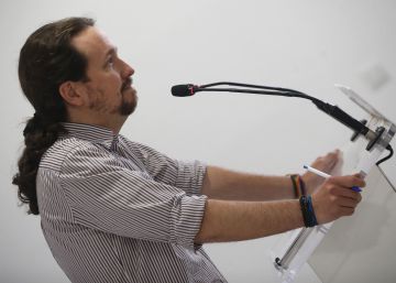 Pablo Iglesias, el pasado 25 de mayo, en la sede de Podemos.