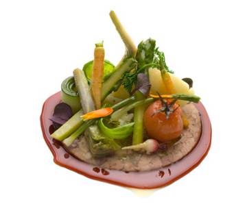 A plate of cooked vegetables in León.