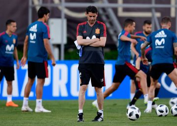 El primer entrenamiento de Fernando Hierro como seleccionador
