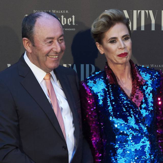 Luis Miguel Rodríguez y Ágatha Ruiz de la Parada el pasado martes en los premios Vanity Fair de periodismo en Madrid.