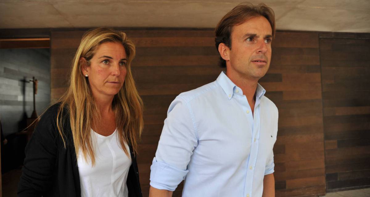 Arantxa Sánchez Vicario y Josep Santacana.