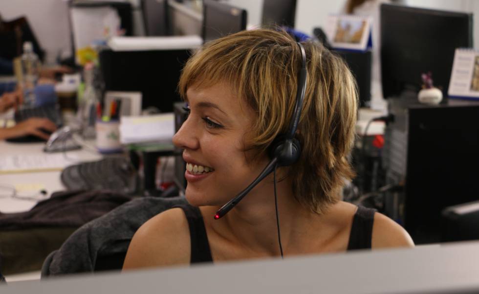 Lara de Miguel, trabajando para el Comité Español de Acnur.