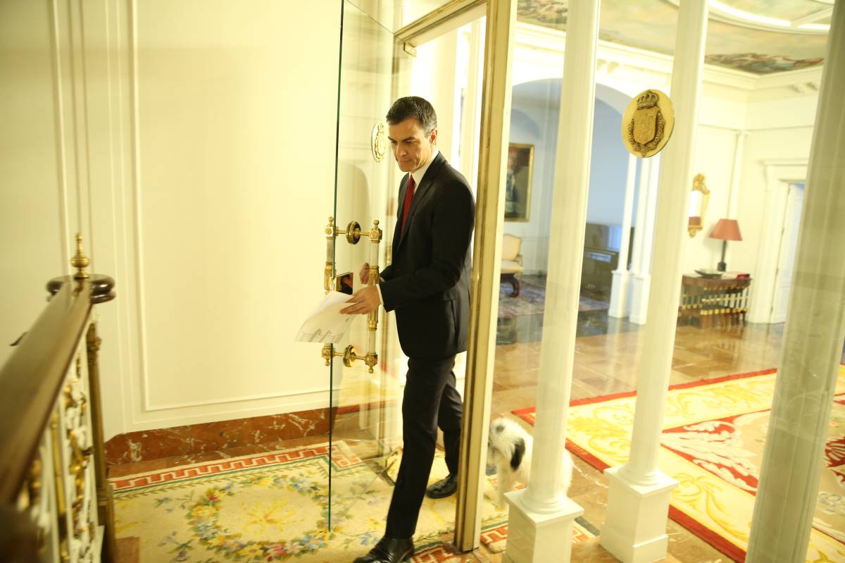 El presidente del Gobierno, momentos antes de dar inicio la entrevista.