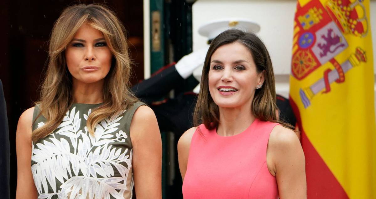 Melania Trump y la reina Letizia el 19 de junio en la Casa Blanca.