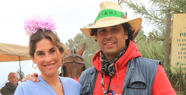 Lourdes Montes y Francisco Rivera durante la romería del Rocío, el 18 de mayo de 2018.