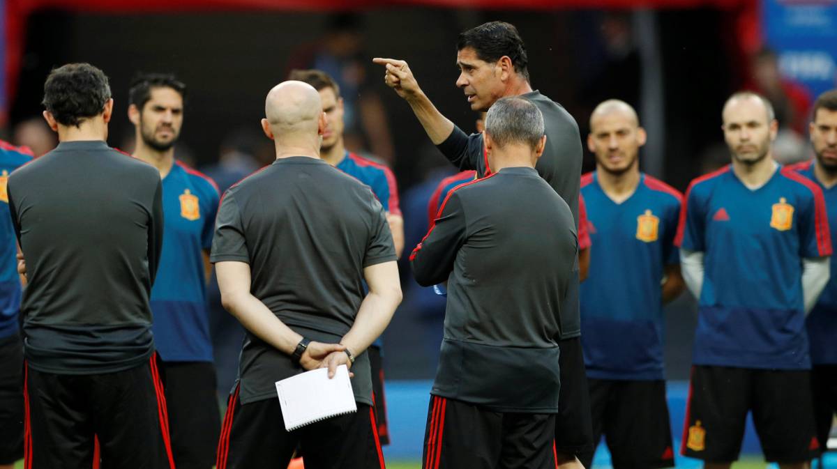 Hierro, con la selección, en Kazán.