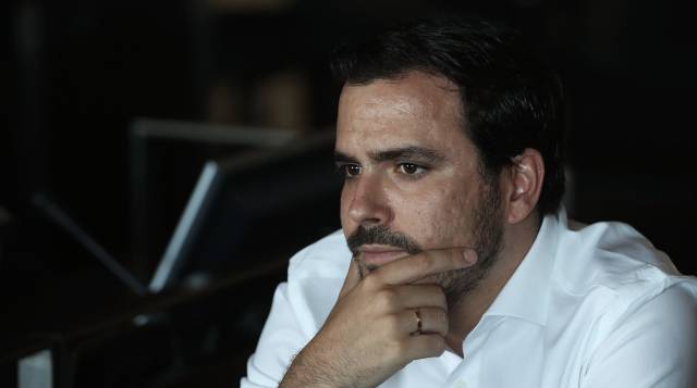 Alberto Garzón, durante la entrevista.