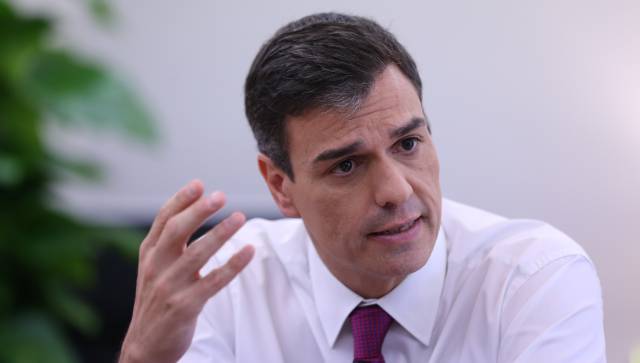 El presidente del Gobierno, Pedro Sánchez, durante la entrevista.