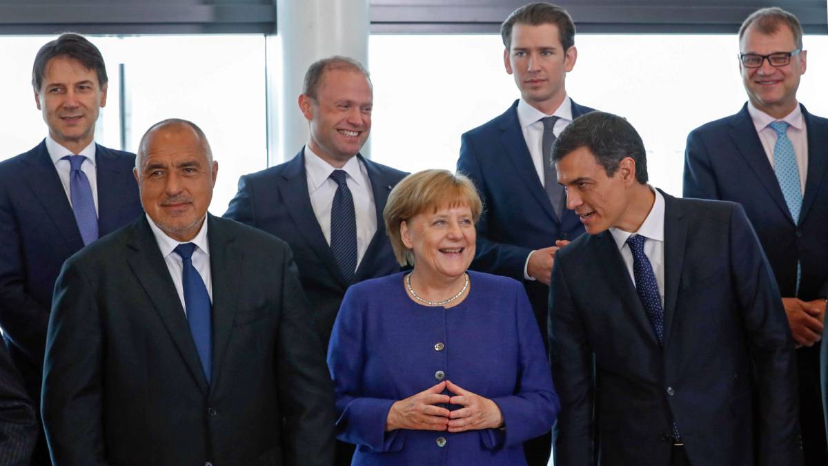 Los líderes de la UE antes de la reunión.