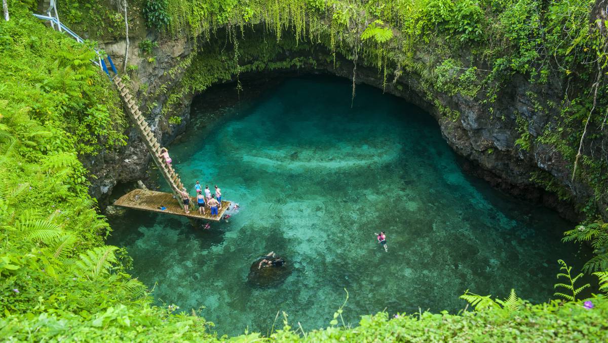 La fosa de To Sua en la Isla de Upolu (Samoa).