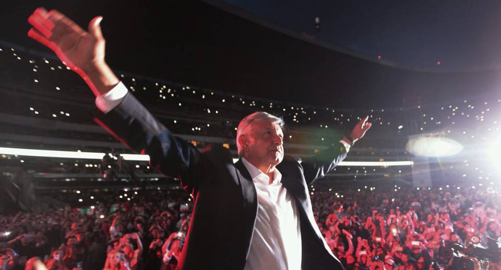 Alrededor de 100.000 personas acudieron al cierre de campaña de López Obrador.