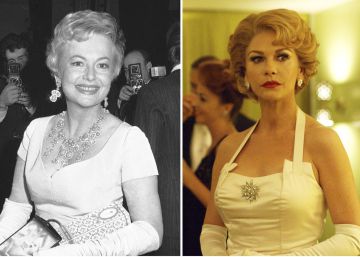 Olivia de Havilland y Catherine Zeta Jones interpretando a la actriz en la serie 'Feud'.