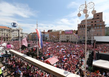 El recibimiento de Croacia a su selección, en imágenes