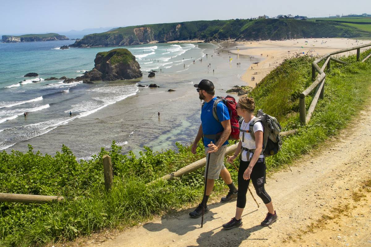 Peñarronda Beach in Asturias, along the Camino.
