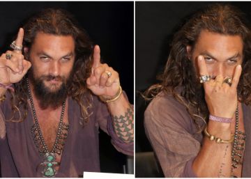 La gente no deja de hablar de las pintas de Jason Momoa, de ‘Juego de tronos’, en la alfombra roja de Comic-Con