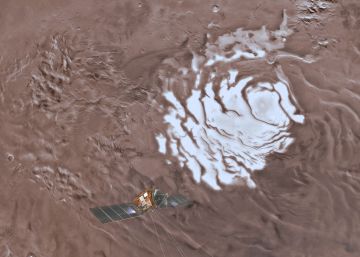 Descubren un lago de agua líquida en Marte, en imágenes