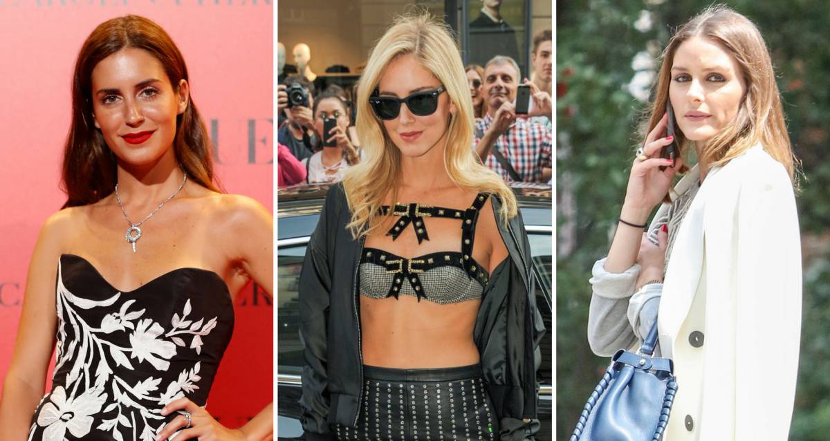 Gala González, Chiara Ferragni y Olivia Palermo, tres 'influencers'.