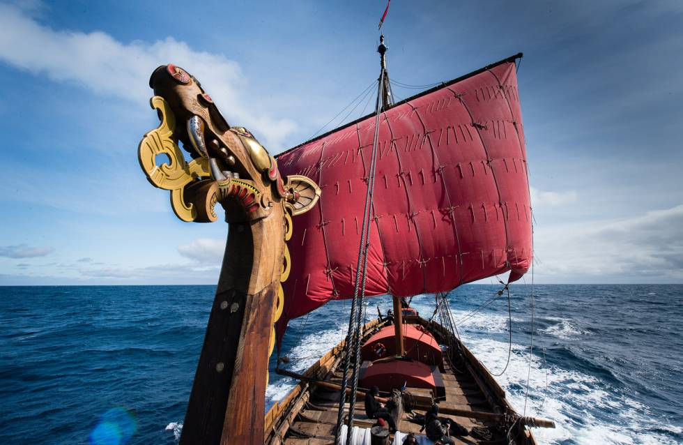 Barco en honor del rey Harald I de Noruega, que realizó su primer viaje en 2014.
