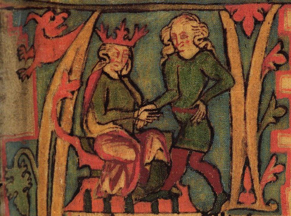 Monarca noruego en una imagen medieval.