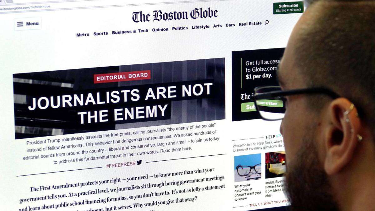 La edición de este jueves de 'The Boston Globe'.